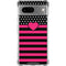 Polka Dots and Stripes Heart in Pink Google Pixel 8a Clear Case